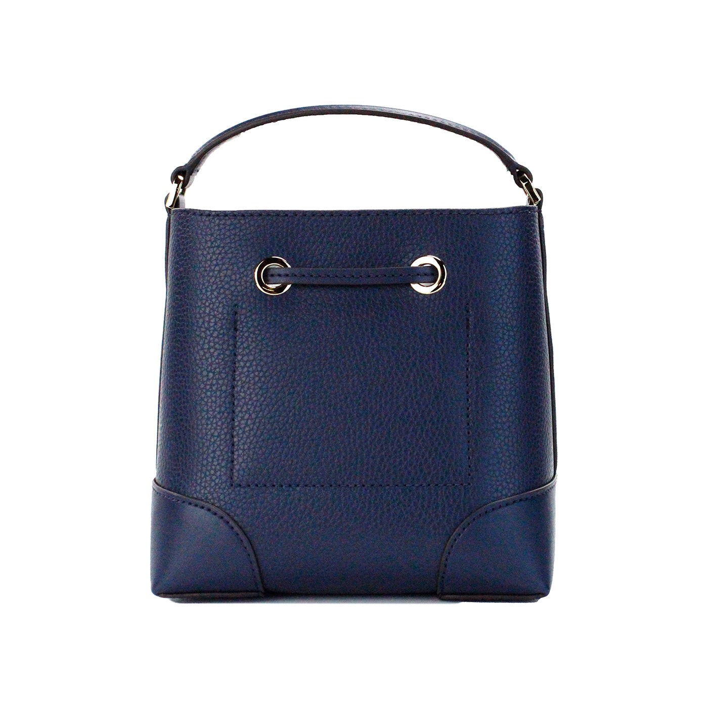 Bolso bandolera tipo cubo de piel granulada azul marino Mercer de Michael Kors