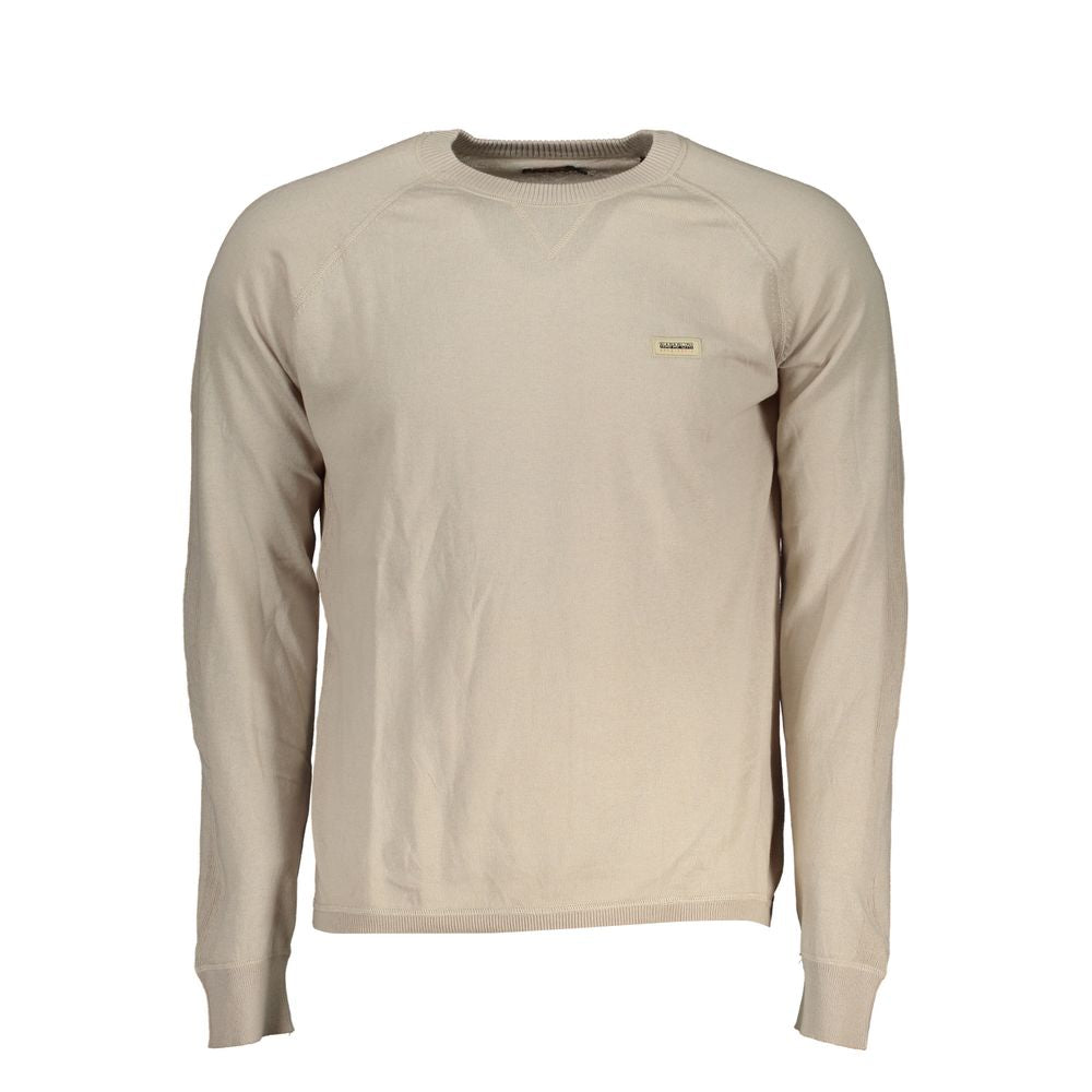 Suéter de cuello redondo y manga larga en beige chic de Napapijri