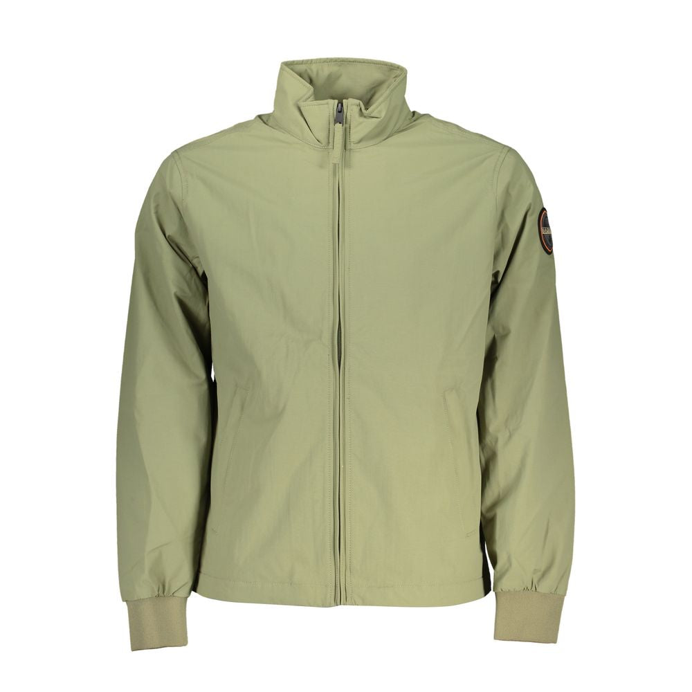 Chaqueta impermeable verde Napapijri Chic con detalles en contraste