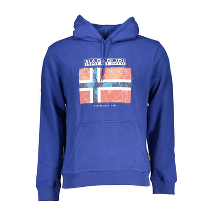 Sudadera con capucha y estampado de logotipo en azul chic de Napapijri