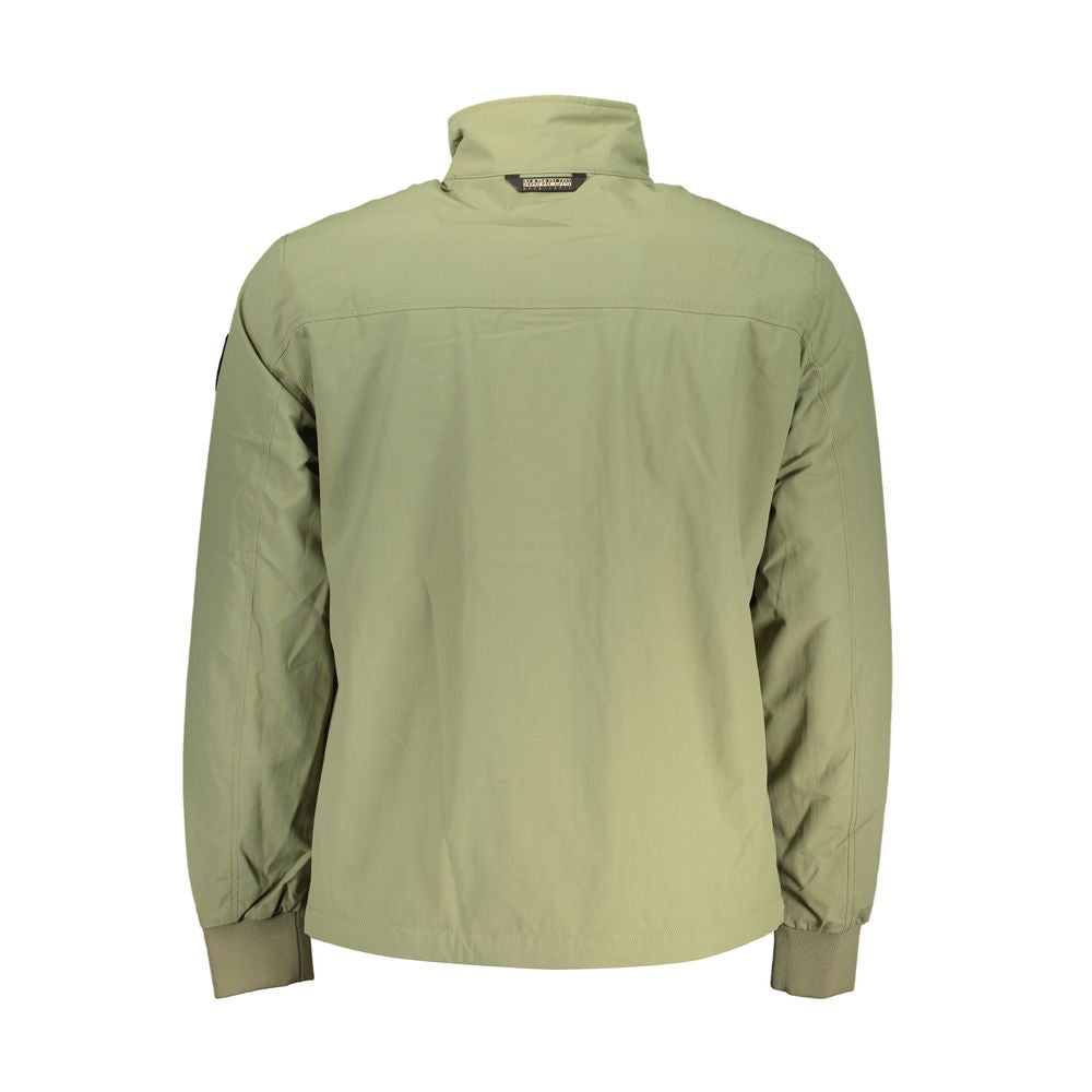 Chaqueta impermeable verde Napapijri Chic con detalles en contraste