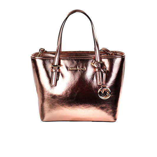 Bolso tote con cremallera superior Jet Set Primrose Metallic XS de Michael Kors