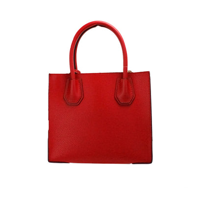 Bolso bandolera tipo mensajero Mercer de piel granulada en rojo brillante de tamaño mediano de Michael Kors