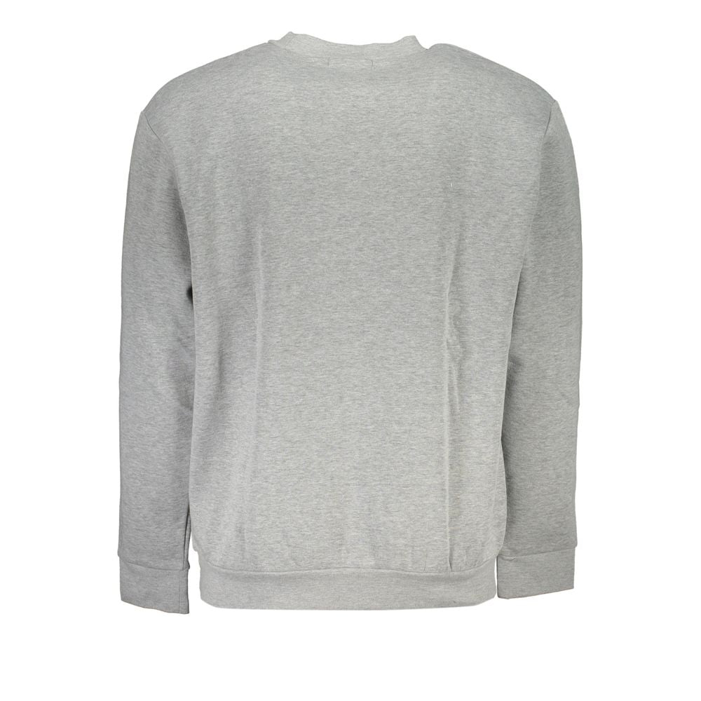 Sudadera elegante de cuello redondo de color gris con diseño de Cavalli Class