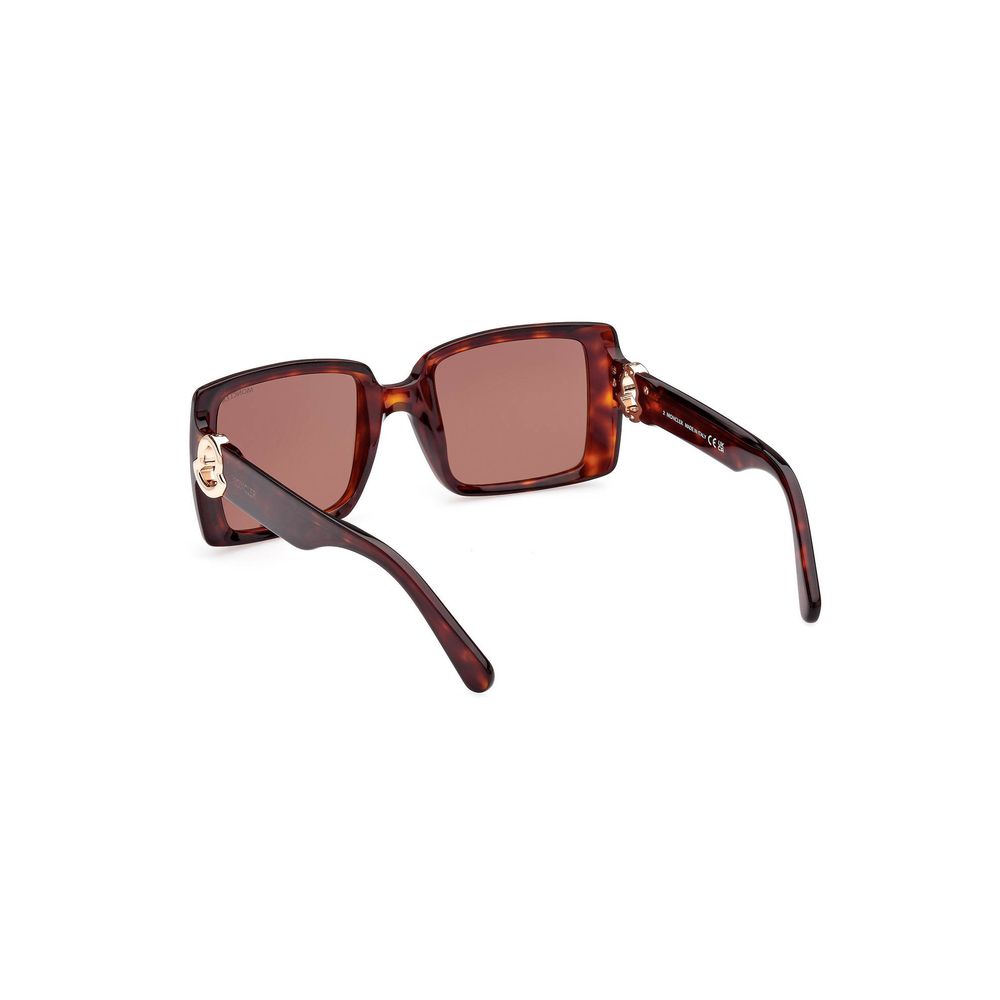 Gafas de sol Moncler Chic rectangulares con lentes marrones