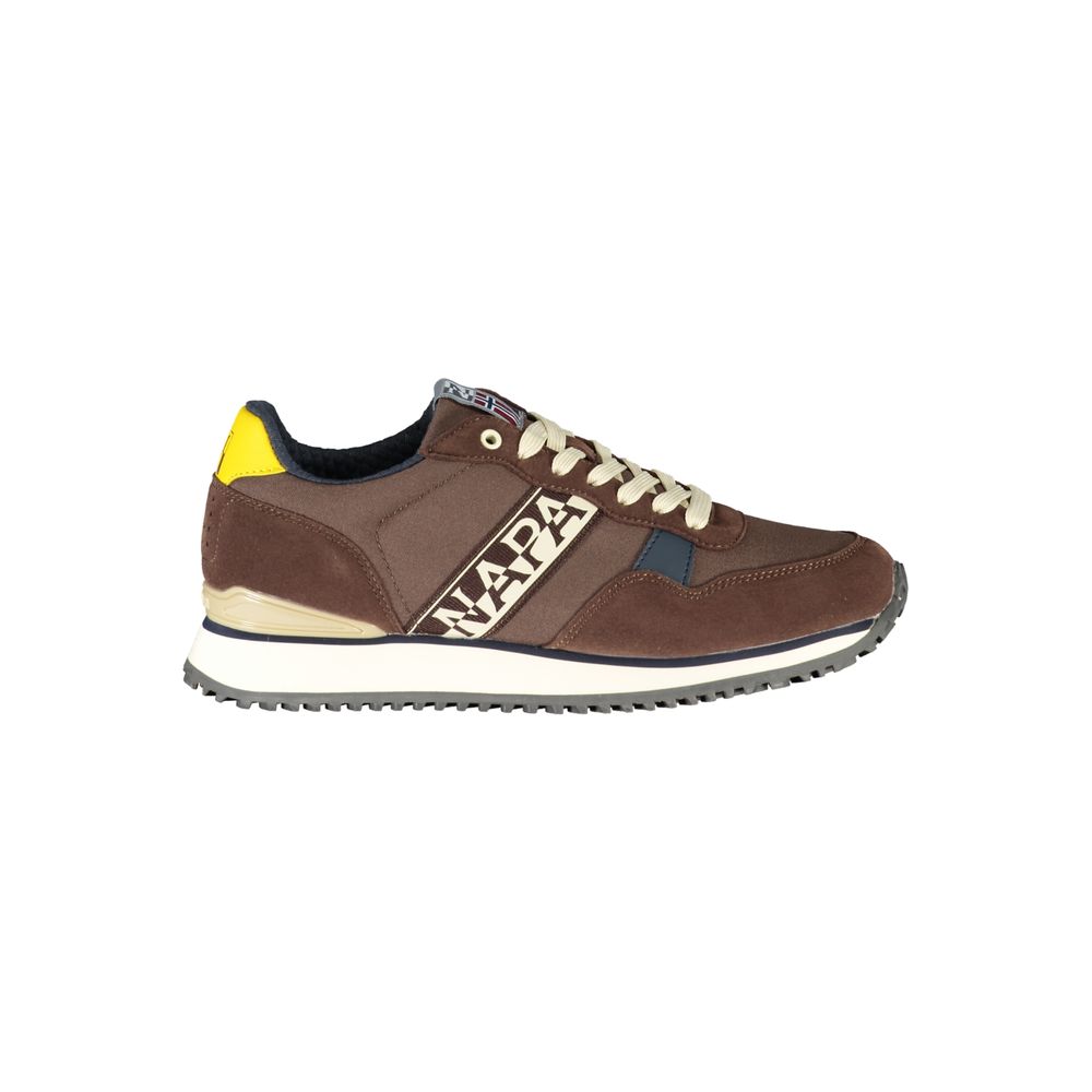 Zapatillas con cordones y detalle en contraste en marrón Napapijri Chic