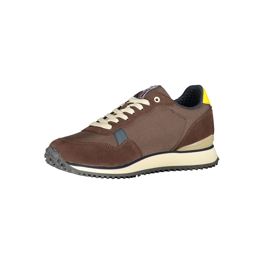 Zapatillas con cordones y detalle en contraste en marrón Napapijri Chic
