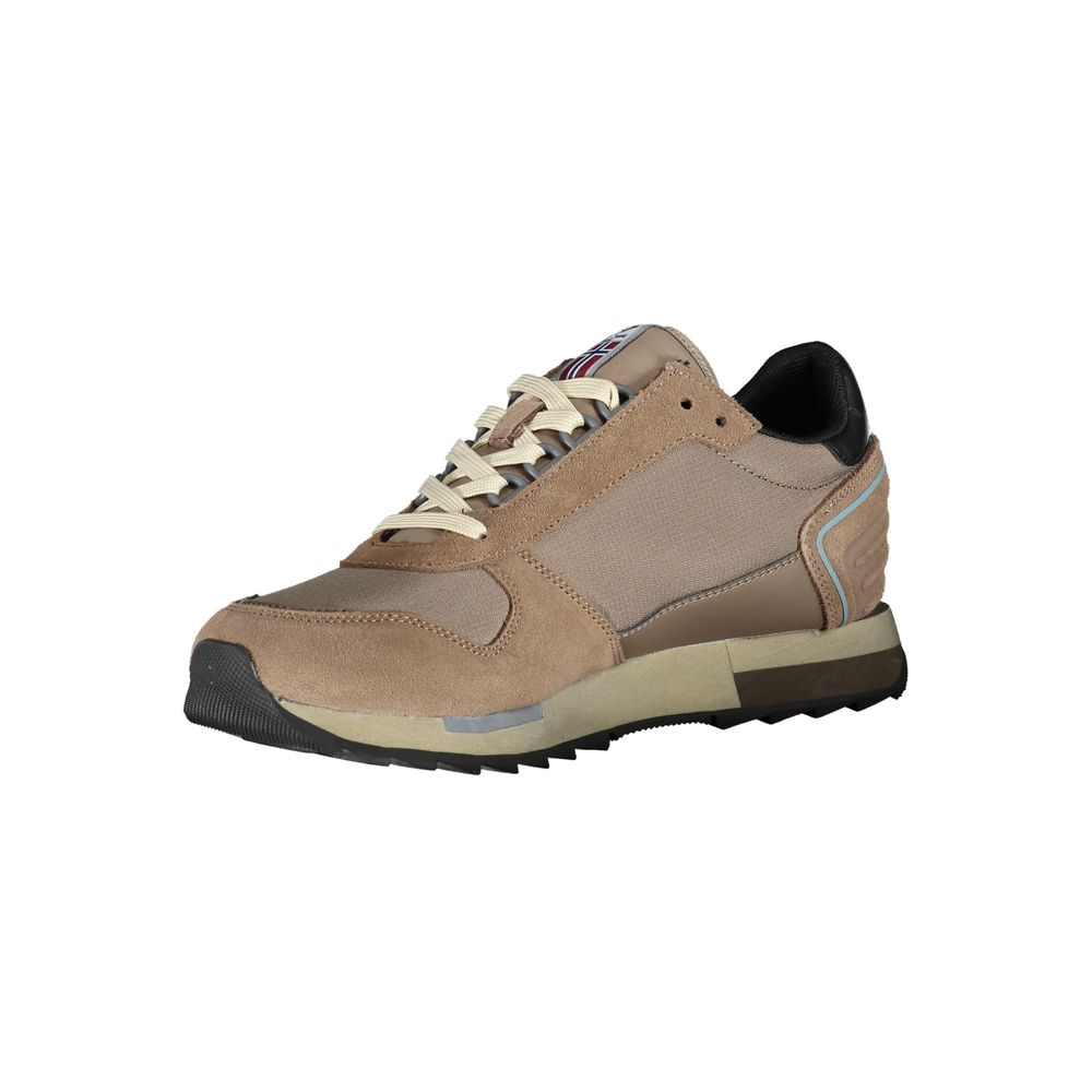 Zapatillas con cordones en contraste en marrón de Napapijri