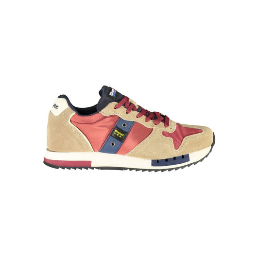 Zapatillas deportivas Blauer beige con detalles en contraste