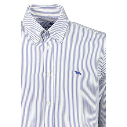 Camisa elegante de algodón a rayas con botones de Harmont &amp; Blaine