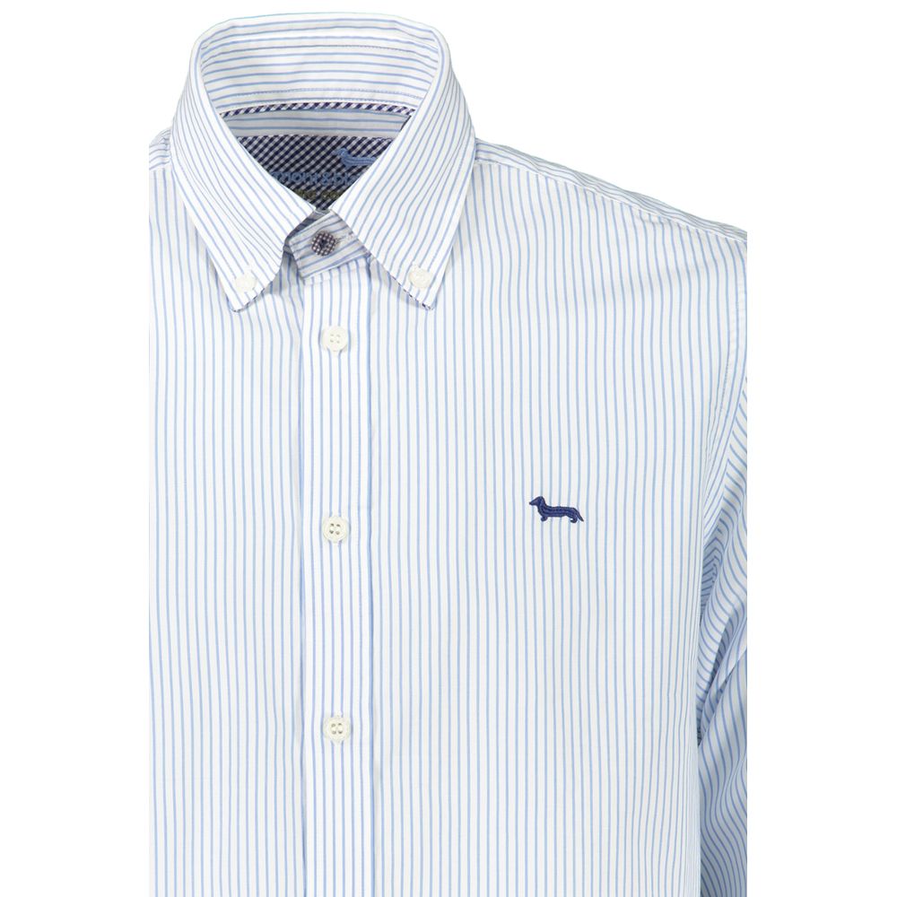 Camisa elegante de algodón a rayas con botones de Harmont &amp; Blaine