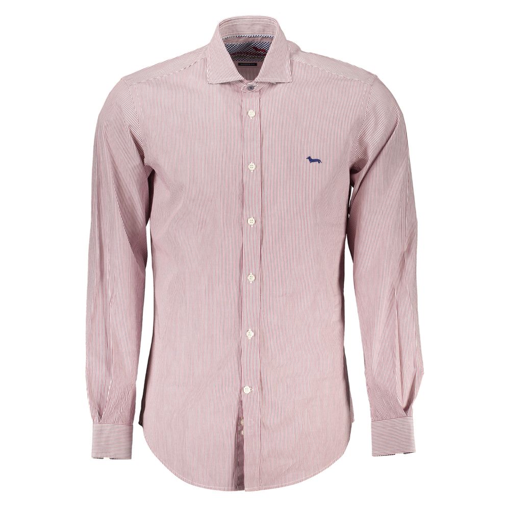Camisa de algodón orgánico de corte estrecho y elegante en color rosa de Harmont &amp; Blaine