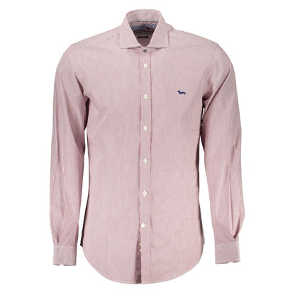 Camisa de algodón orgánico de corte estrecho y elegante en color rosa de Harmont &amp; Blaine