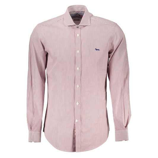 Camisa de algodón orgánico de corte estrecho y elegante en color rosa de Harmont &amp; Blaine