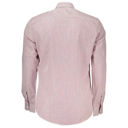 Camisa de algodón orgánico de corte estrecho y elegante en color rosa de Harmont &amp; Blaine