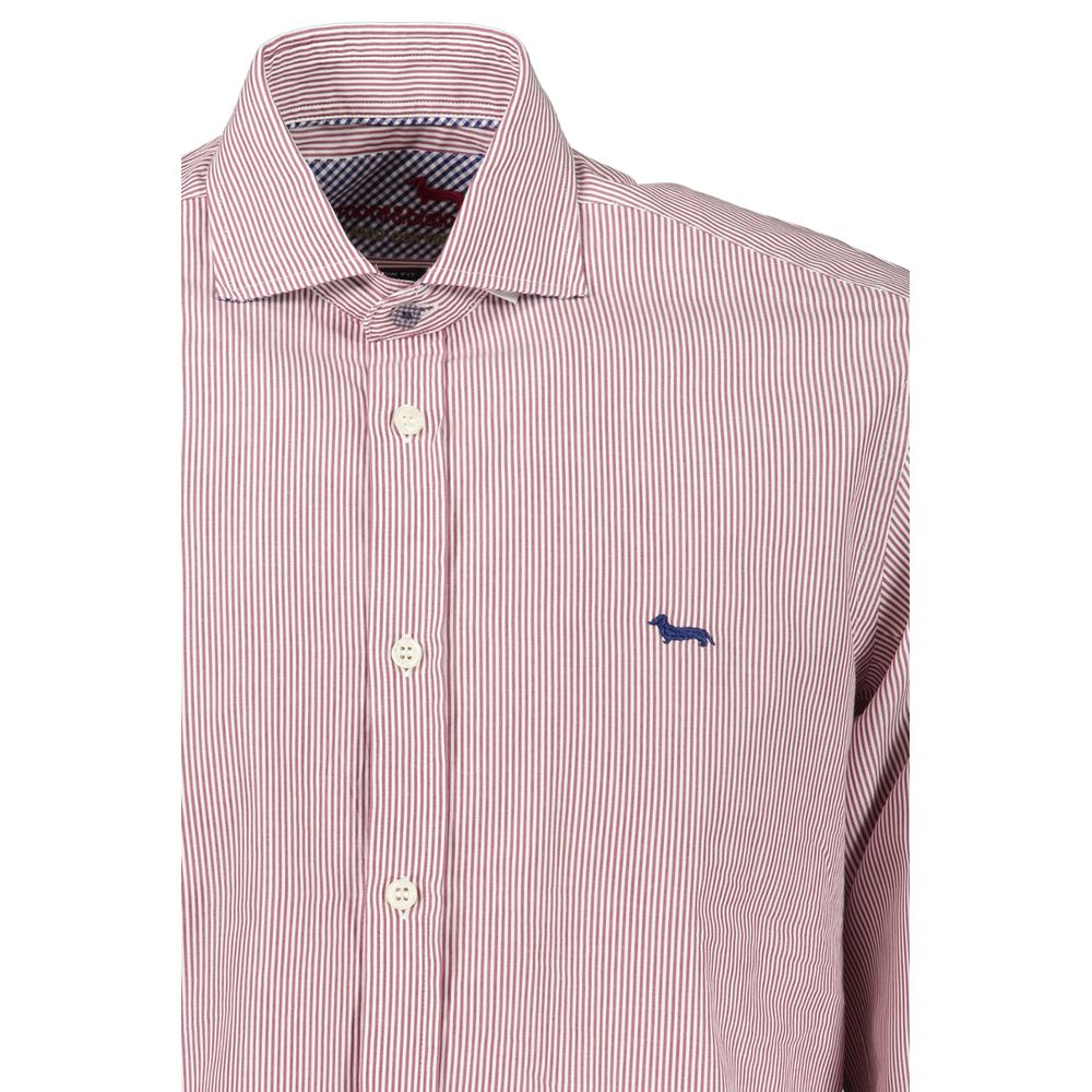 Camisa de algodón orgánico de corte estrecho y elegante en color rosa de Harmont &amp; Blaine