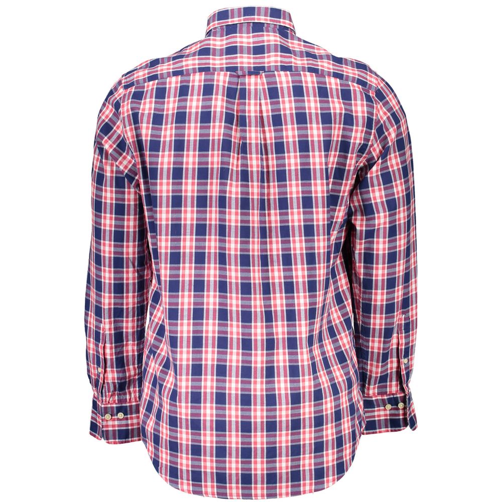 Camisa informal de algodón azul con cuello abotonado de Gant