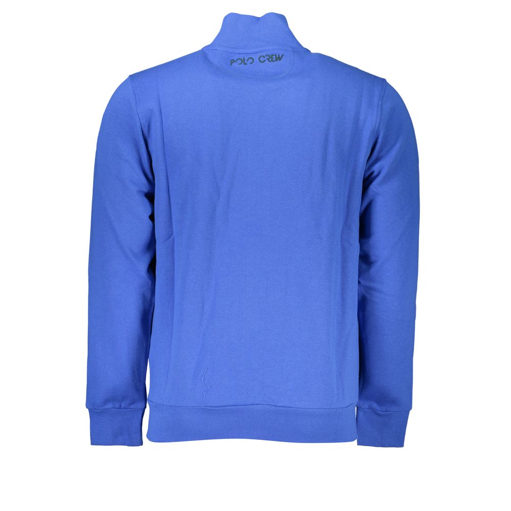 Sudadera elegante de polar azul con bordados de La Martina