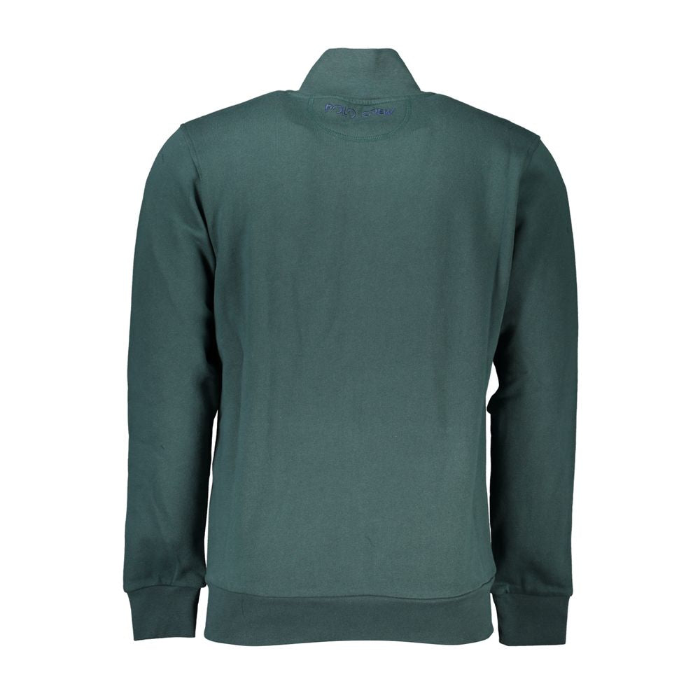 Sudadera elegante de polar verde con bordados de La Martina