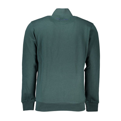Sudadera elegante de polar verde con bordados de La Martina