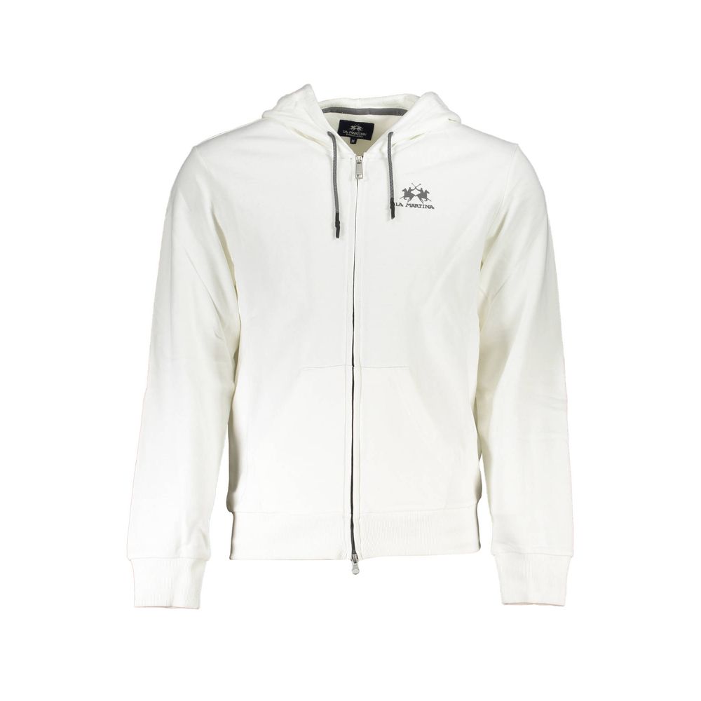 Sudadera con capucha elegante blanca La Martina para hombre