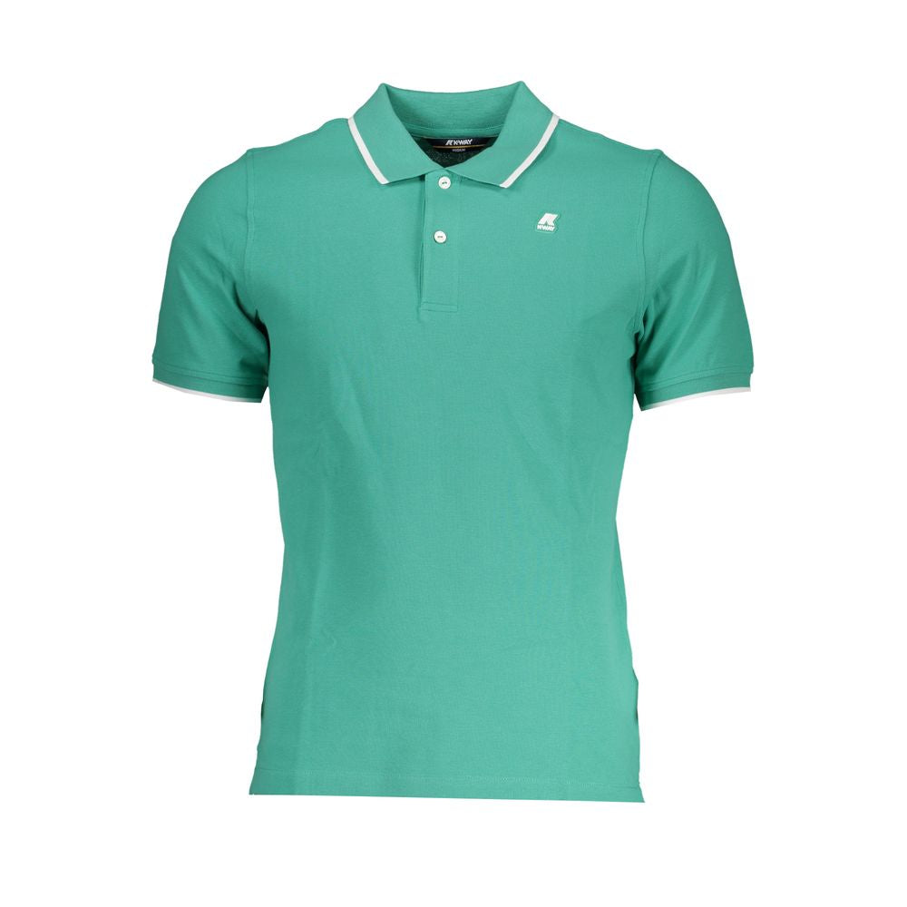 Polo elástico de algodón verde elegante K-WAY