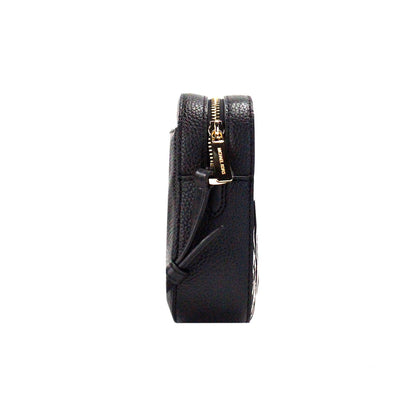 Bolso bandolera Jet Set grande con cadena y cremallera en piel de becerro negra de Michael Kors