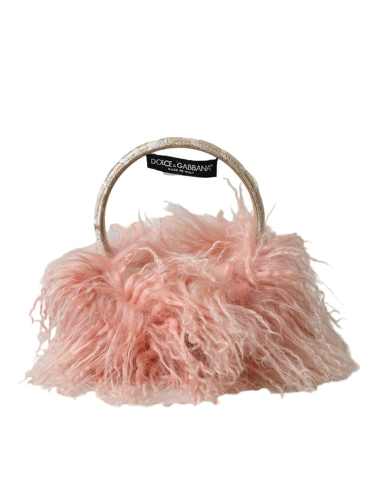 Orejeras elegantes de piel rosa de Dolce & Gabbana: un accesorio elegante para el invierno