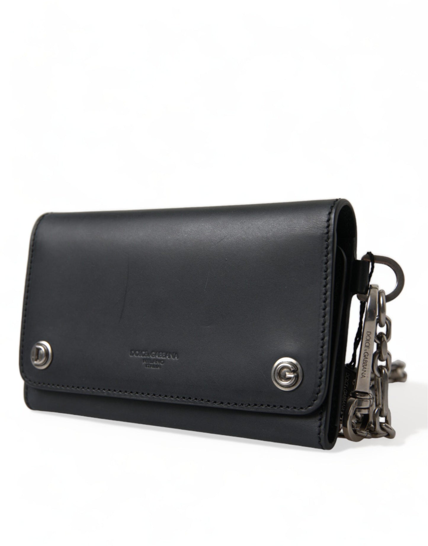 Elegante bolso de hombro de cuero negro