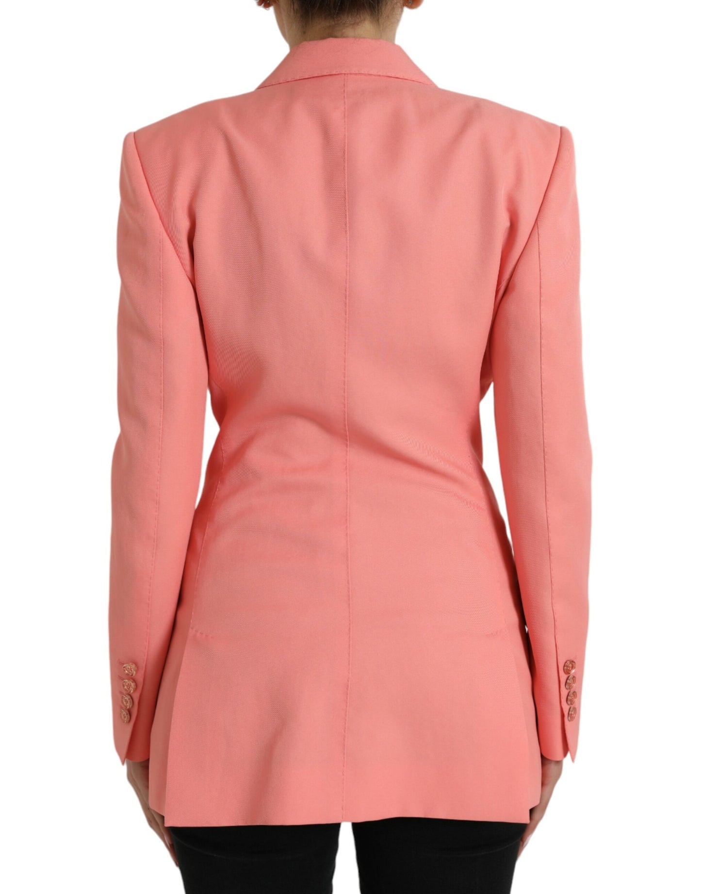 Dolce & Gabbana Chic Pink Peak Lapel Blazer