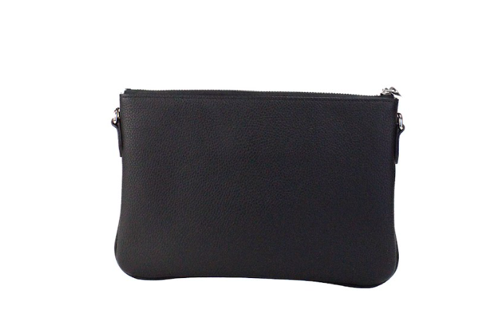 Bolso bandolera Peyton Monogram de cuero negro