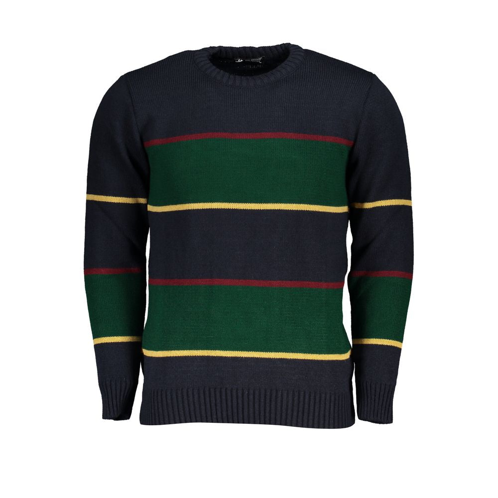 Suéter de tela azul US Grand Polo