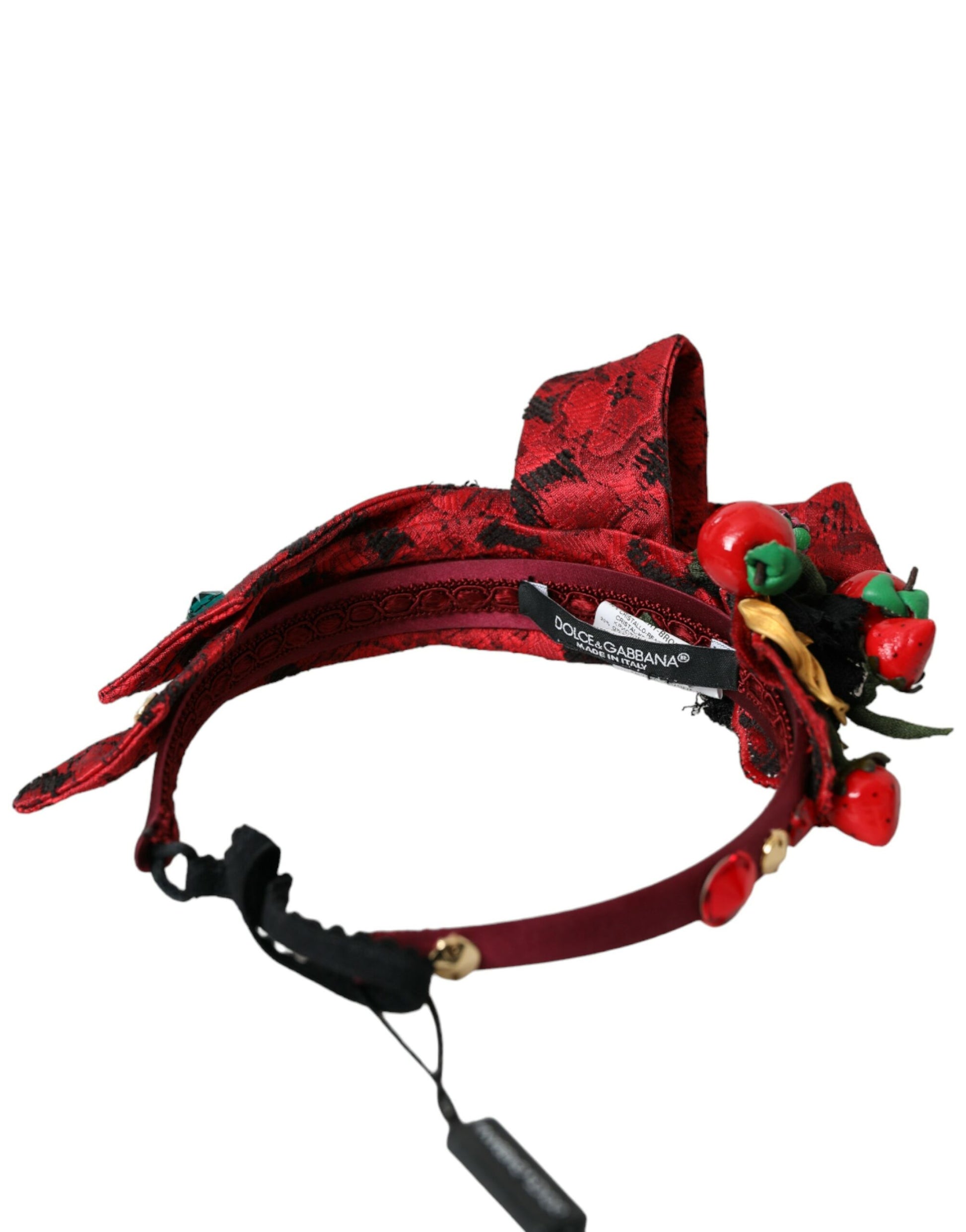 Red Cherry Sicily Embellished Women Hairband Diadem