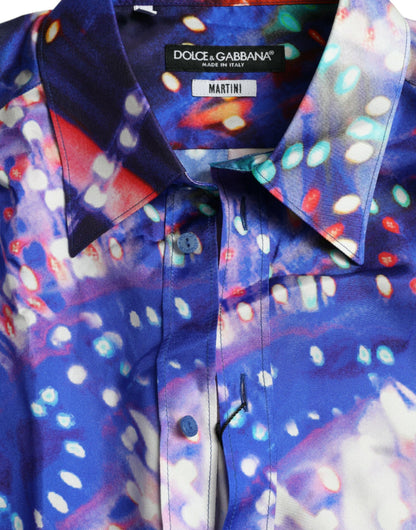 Dolce &amp; Gabbana Camisa MARTINI ajustada de seda violeta Luminarie