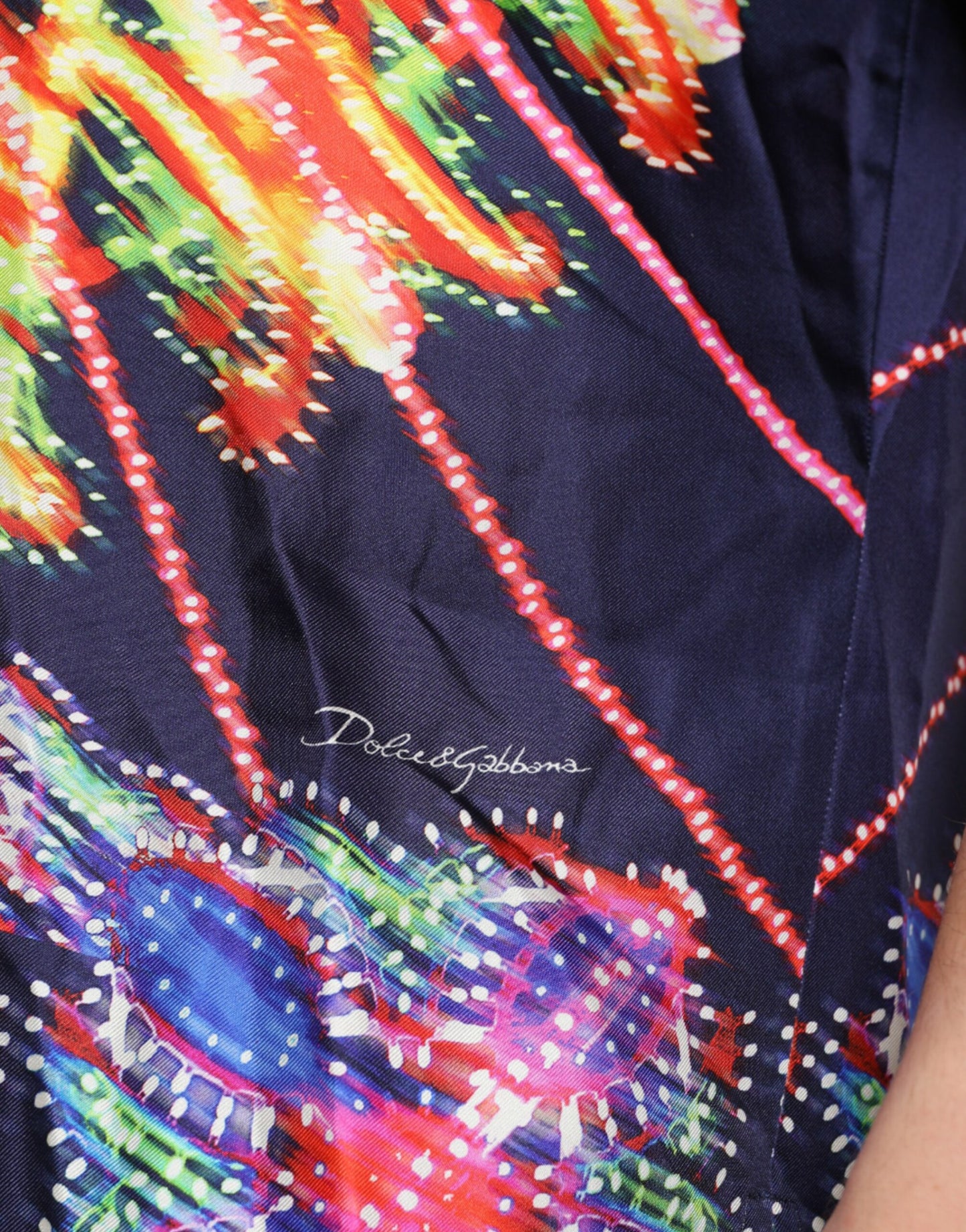 Dolce &amp; Gabbana Camisa casual de seda Luminaria multicolor