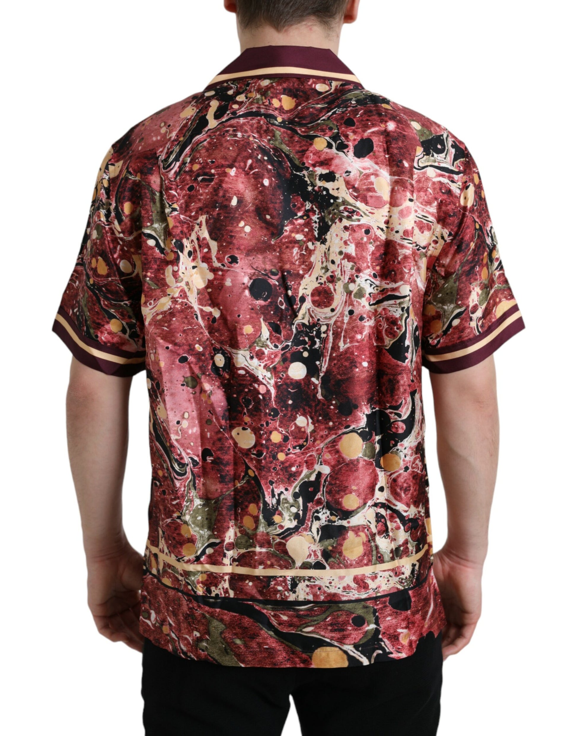 Camisa de seda con botones multicolor de Dolce &amp; Gabbana