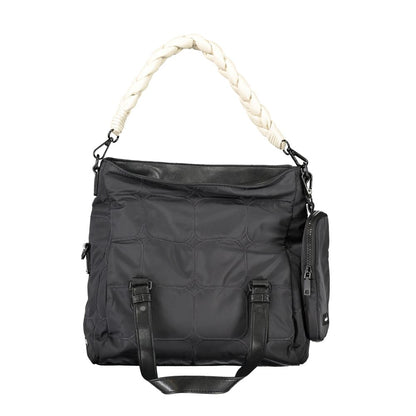 Bolso de mano de poliéster negro Desigual