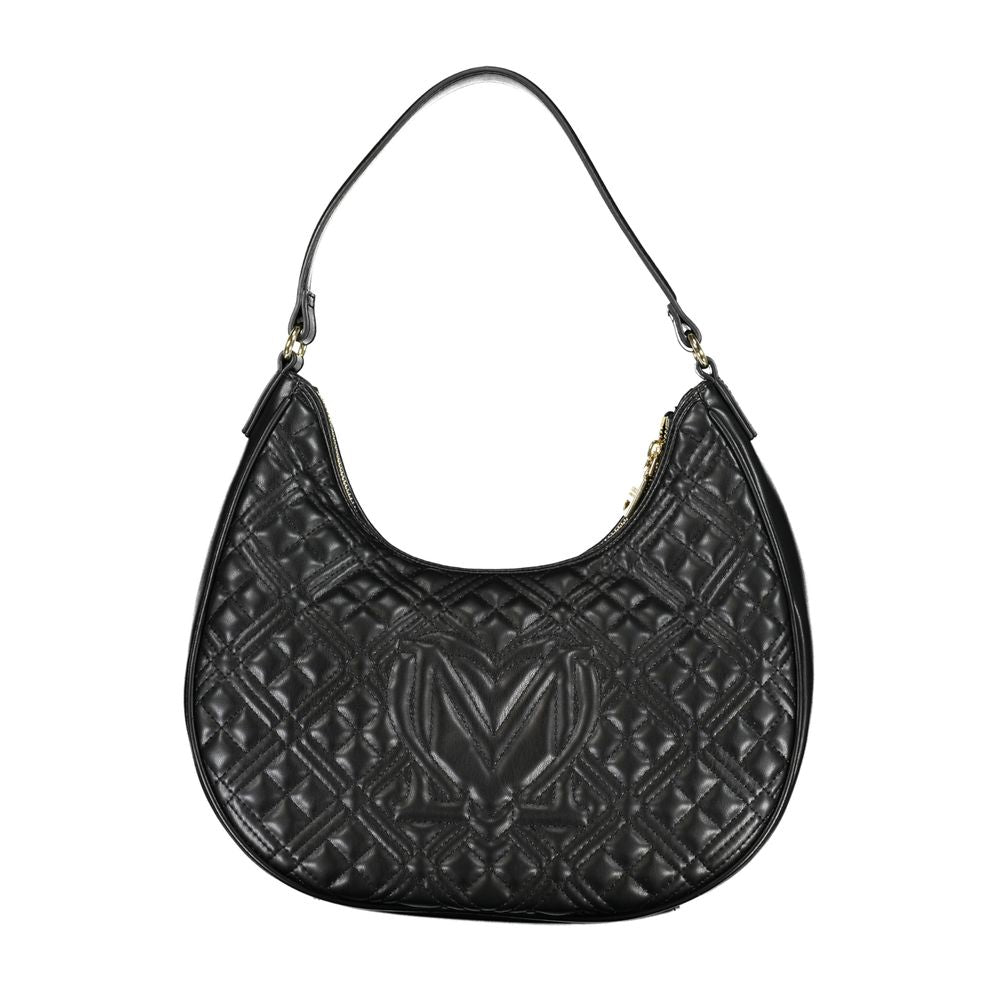 Bolso de mano de polietileno negro Love Moschino