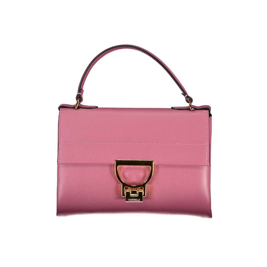 Bolso de cuero rosa