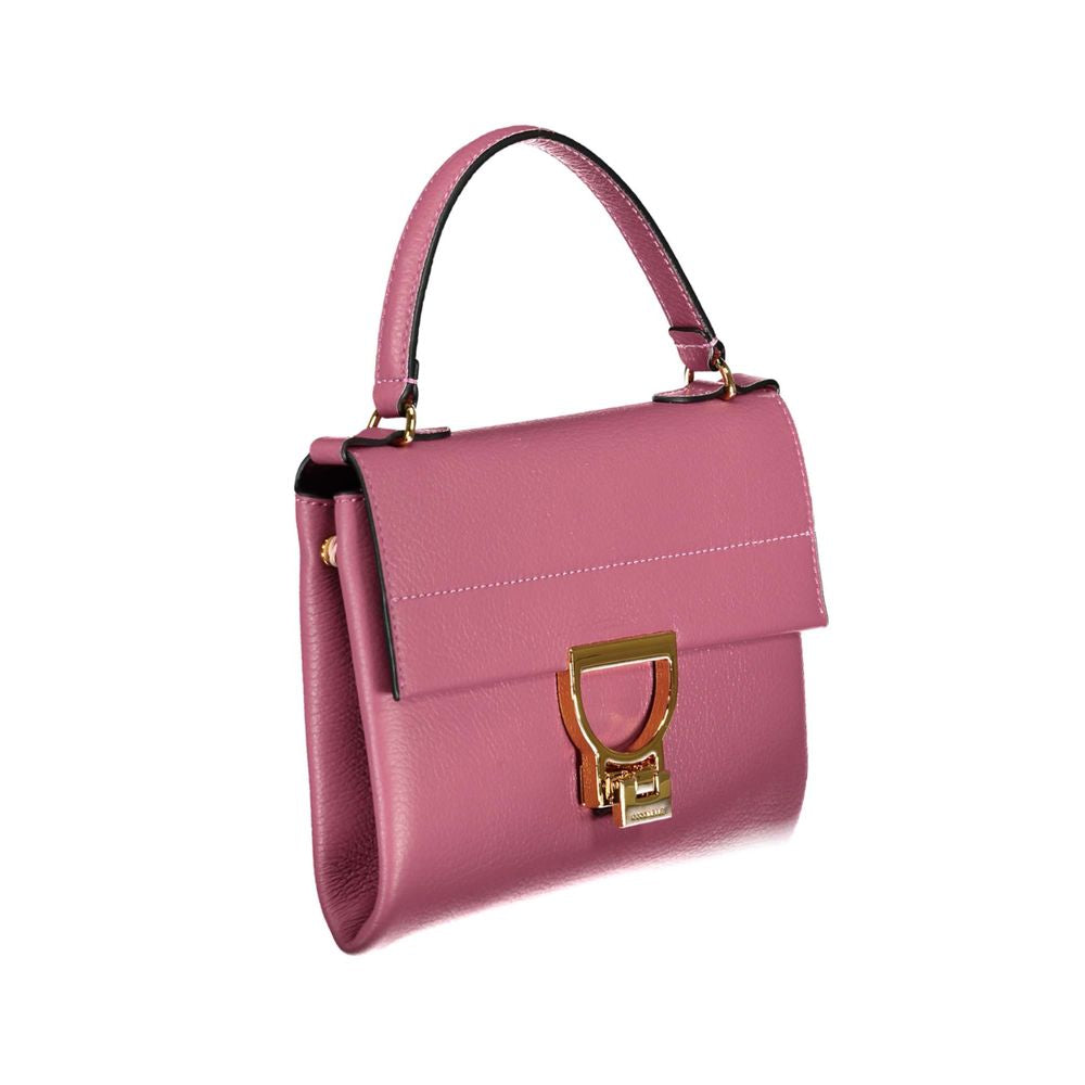 Bolso de cuero rosa