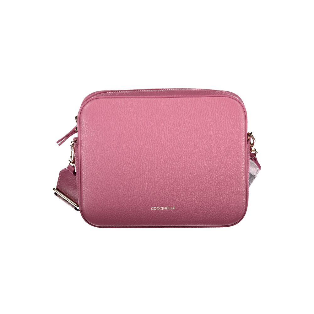 Bolso de mano de piel rosa Coccinelle