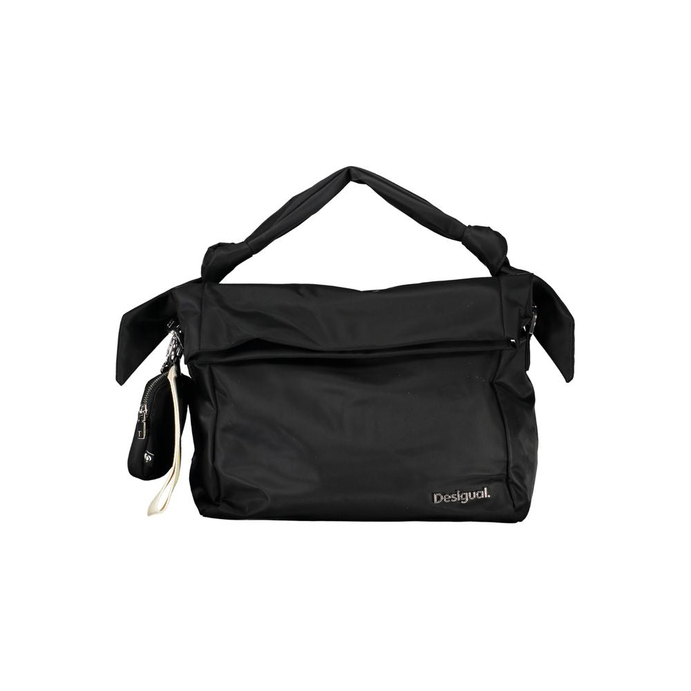 Bolso de mano de poliéster negro Desigual