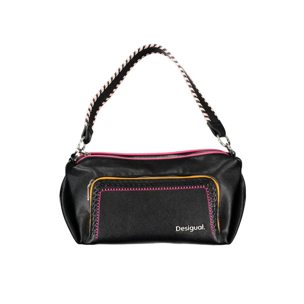 Bolso de mano de polietileno negro Desigual