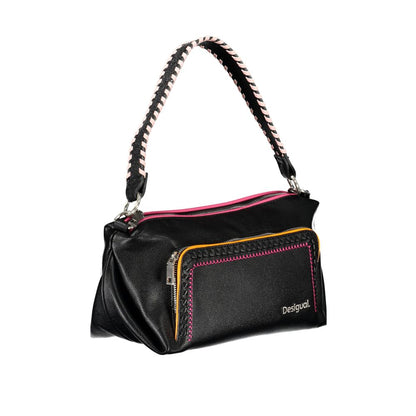 Bolso de mano de polietileno negro Desigual