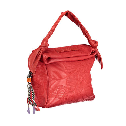 Bolso de mano de polietileno rojo Desigual