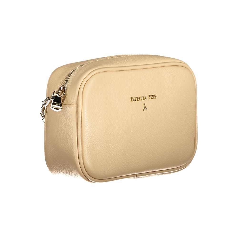 Bolso de cuero beige