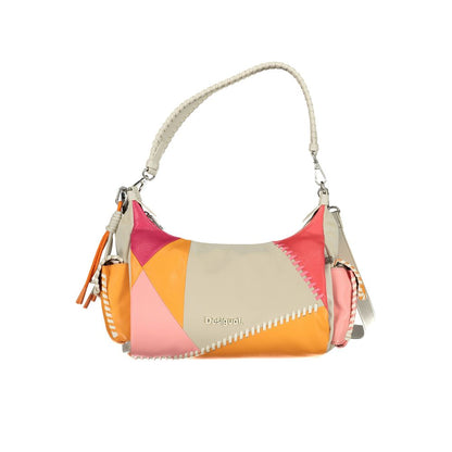 Bolso de mano de polietileno beige Desigual