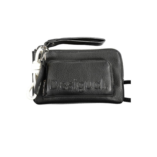 Bolso de mano de polietileno negro Desigual