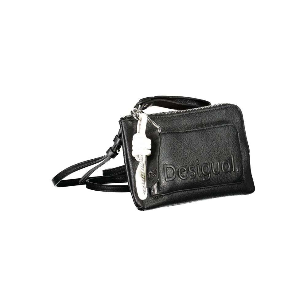 Bolso de mano de polietileno negro Desigual