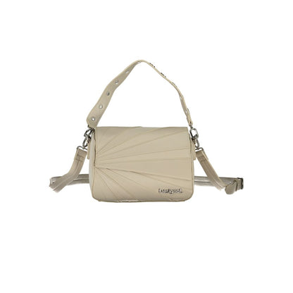 Bolso de mano de polietileno beige Desigual